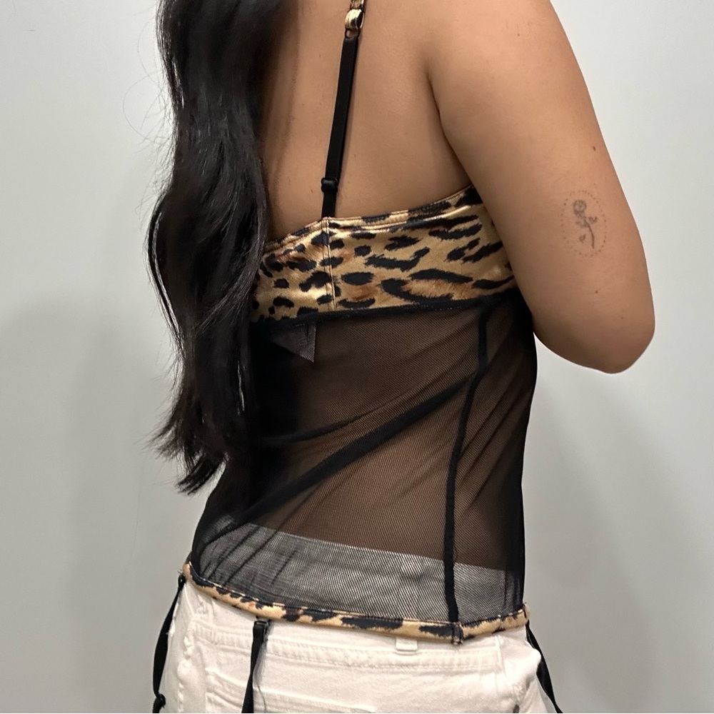 1998 Victoria’s Secret Satin and Mesh Corset Cami Tank Top - Picture 3 of 5